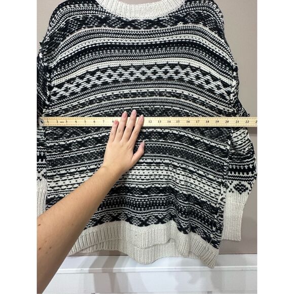 NWOT (nude) Fair Isle Alpaca Wool Blend Fisherman Core Shoulder Zip Knit Sweater - Picture 7 of 11